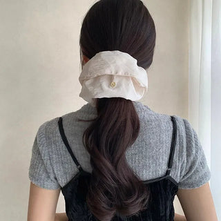 Nino Pleated Square Scrunchie