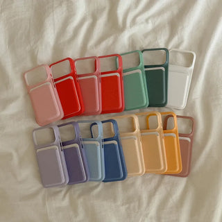 Pastel Plain MagSafe Card Slot Wallet Pocket Case