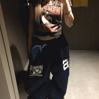 Shadow graphic pants