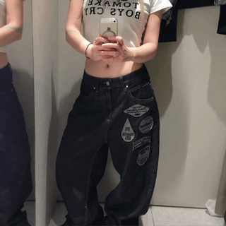 front check star pants