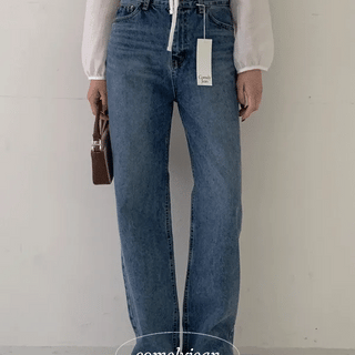 Priston Light Wash RolledUp Denim