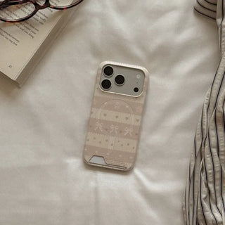 Ribbon Knit MagSafe Card Phone Case for iPhone 17 Pro Hard