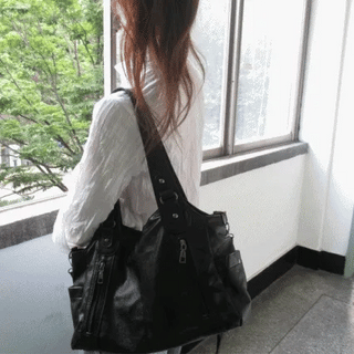 Black Eyelet Bag