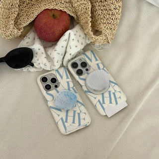 Summer Lettering iPhone 16 Pro Card Holder Hard Case