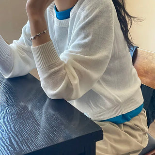 LIKEMENT Lillian Basic Round Long Sleeve Knit