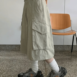 Ganews Cotton Cargo Bermuda Pants