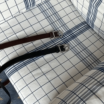 Cowhide round buckle belt