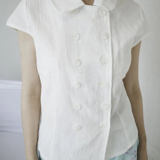 Double-button blouse