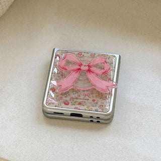 [SET] Flower Garden Foldable Fold 8 Silver MagSafe Bumper Case + Acrylic Smart Grip