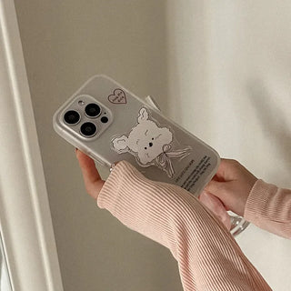[Set] [Support Stray Dogs] Hug Me Dog Design Translucent Phone Case Set