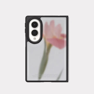 haze flower Galaxy Zflip fold 8 Epoxy Black Bumper Case
