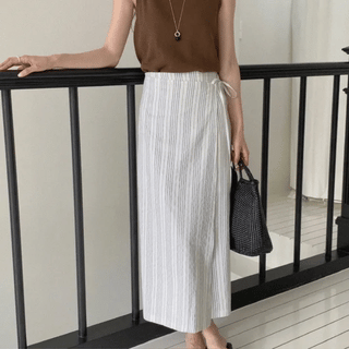Bali Striped Wrap Skirt