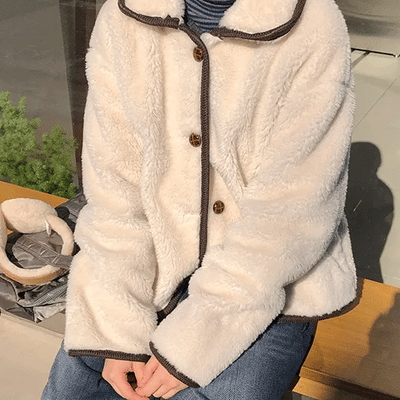 Big Collar Shearling Fur Jacket