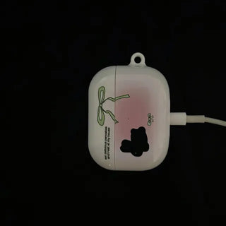 Cream Veil Pod Dot Glossy Hard AirPods Buds Pro 3 Live Case
