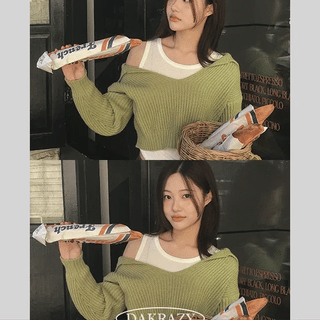 Coco Off Hazzi Collar Knit
