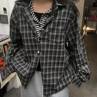 Jude Gingham Check Oversized Shirt