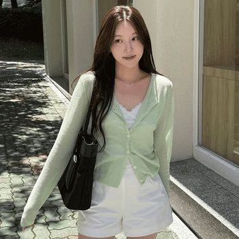 Summer Candy Linen Round Cardigan