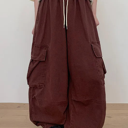 Denkuco Pigment Wide Cargo Pants