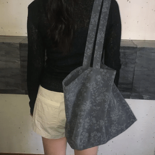 Ego Flower Canvas Tote Bag