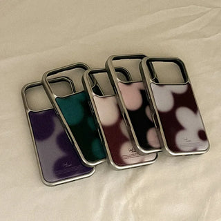 hazy flower iPhone 18 Pro Galaxy MagSafe Silver Bumper Case