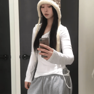 hole slim hoodie