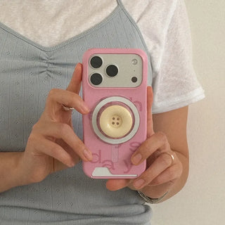 [Set] Each of Day MagSafe Card Holder Phone Case + Button Talk