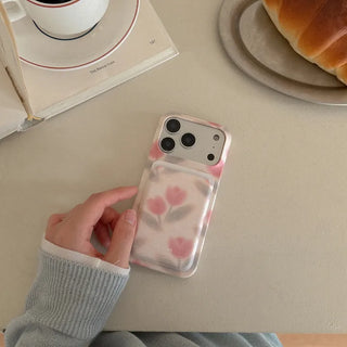 Matte Tulip MagSafe Card Slot Wallet Pocket Case