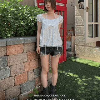 Love Puff Dot Blouse