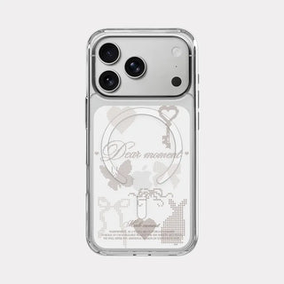Lovely Dots MagSafe Clear Jelly Hard Phone Case for iPhone 17 Pro