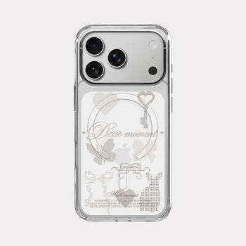 Lovely Dots MagSafe Clear Jelly Hard Phone Case for iPhone 17 Pro