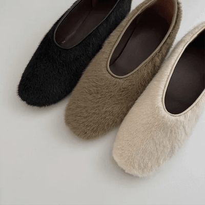 Riole Mink Fur Flat Shoes