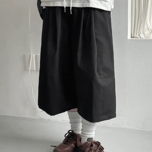 Shinmiss Elastic Cut Cotton Bermuda Pants