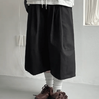 Shinmiss Elastic Cut Cotton Bermuda Pants