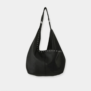 Plemain studded leather shoulder bag