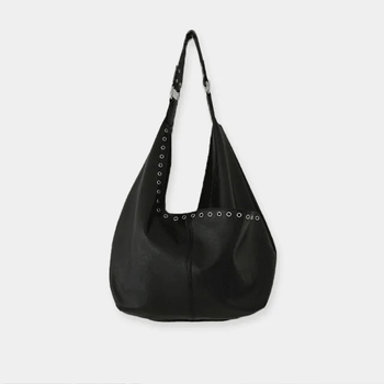 Plemain studded leather shoulder bag