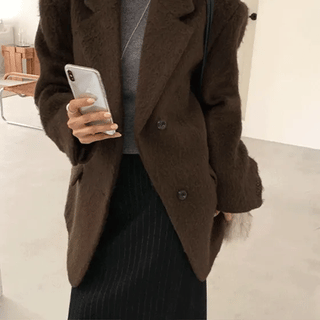 Eggsy Wool Brushed Oversized Jacket