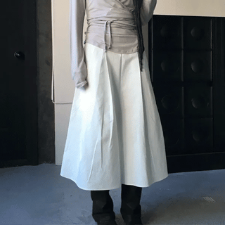 Temperature Cotton Flare Skirt