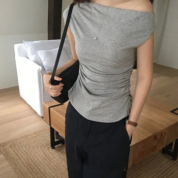 Perel Shirred Off-Shoulder