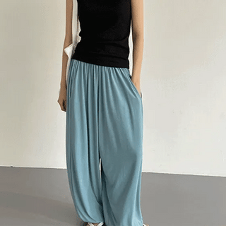 Mariv Summer Soft Stretch Elastic Waist Harem Pants