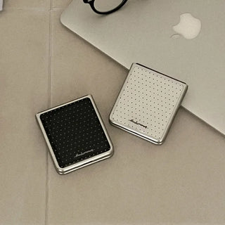 Basic Polka Galaxy Z-Flip Fold 8 MagSafe Silver Bumper Case