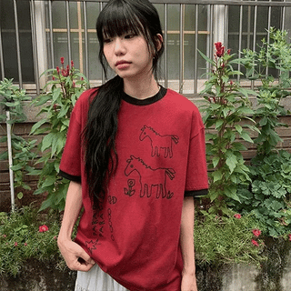 Moav Halls Printed Ringer Short Sleeve T-shirt