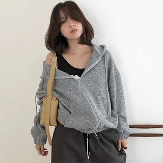 LIKEMENT Sugar Brush Stripe Label ZipUp Hoodie