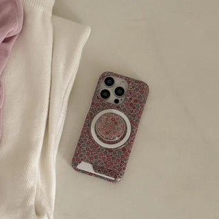 Dried Blossom Pattern MagSafe Card Phone Case for iPhone 17 Pro Hard
