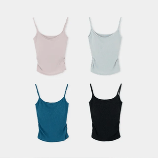Baby Shirred Slim Fit Sleeveless with Built-in Cup