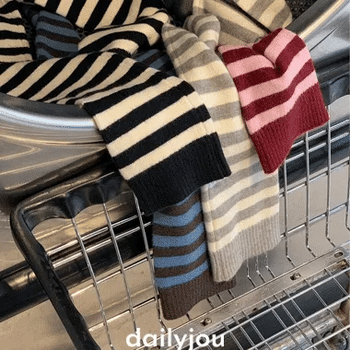 Fritz Washable Striped Knit Scarf