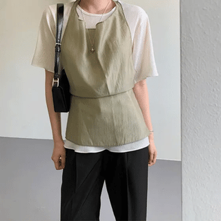 Kirsh Tencel Drape Halter Bustier