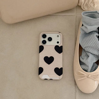 Terry Heart iPhone 17 Pro Card Holder Hard Case