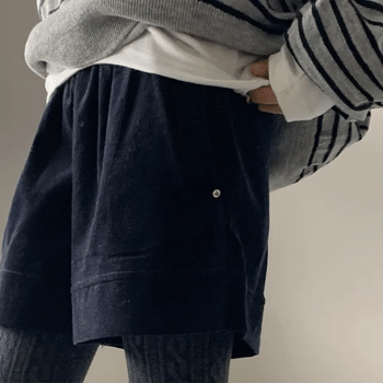 Forgain corduroy elastic shorts