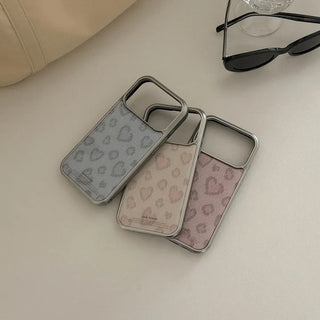 Lovely leopard fabric iPhone 18 Pro Galaxy Epoxy Silver Bumper Case