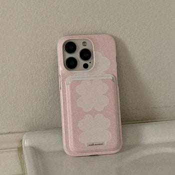 Pastel Clover MagSafe Card Slot Wallet Pocket Case